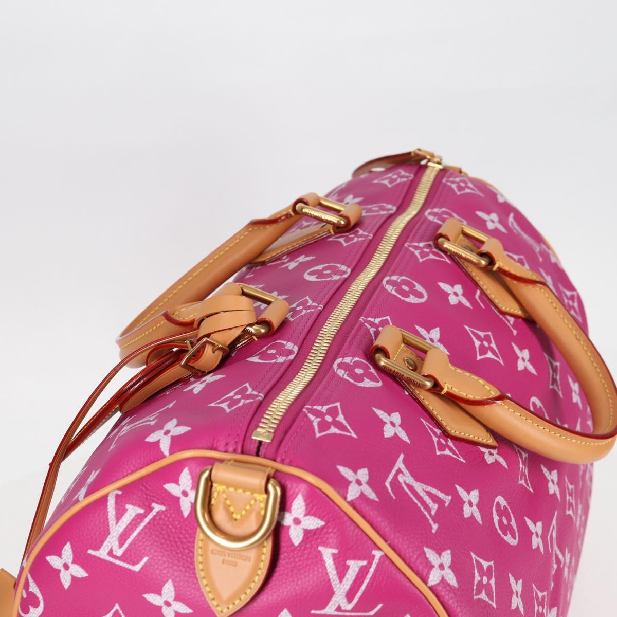 LOUIS VUITTON Monogram Speedy P9 Bandouliere 40 Bag Pink M11563 LV 