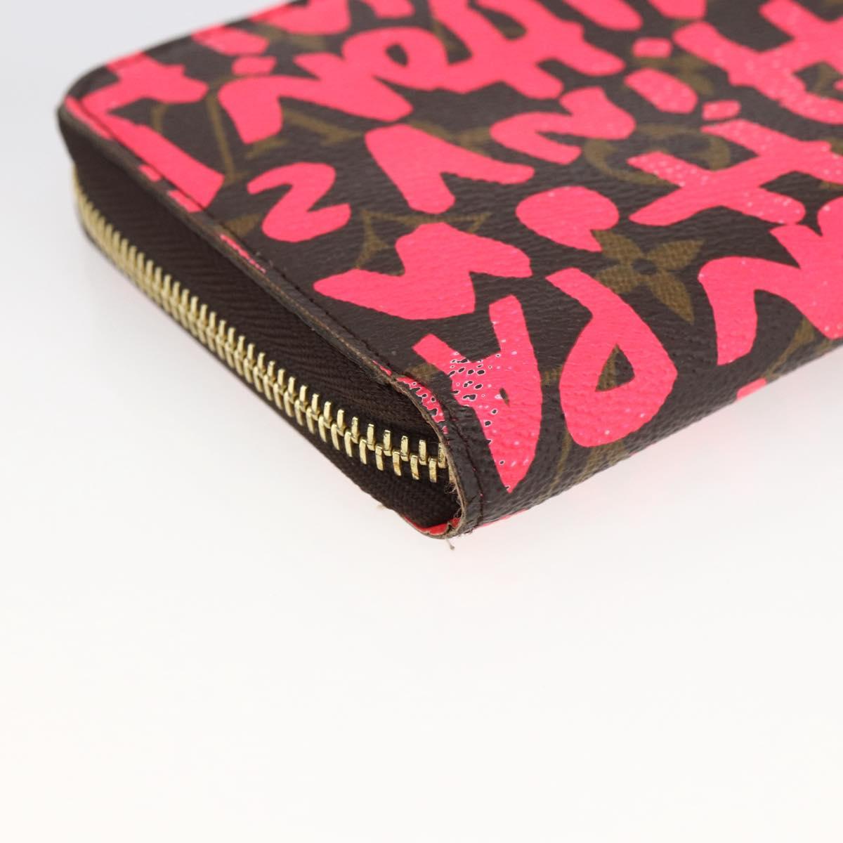 LOUIS VUITTON Monogram Graffiti Zippy Wallet Wallet Pink M93710