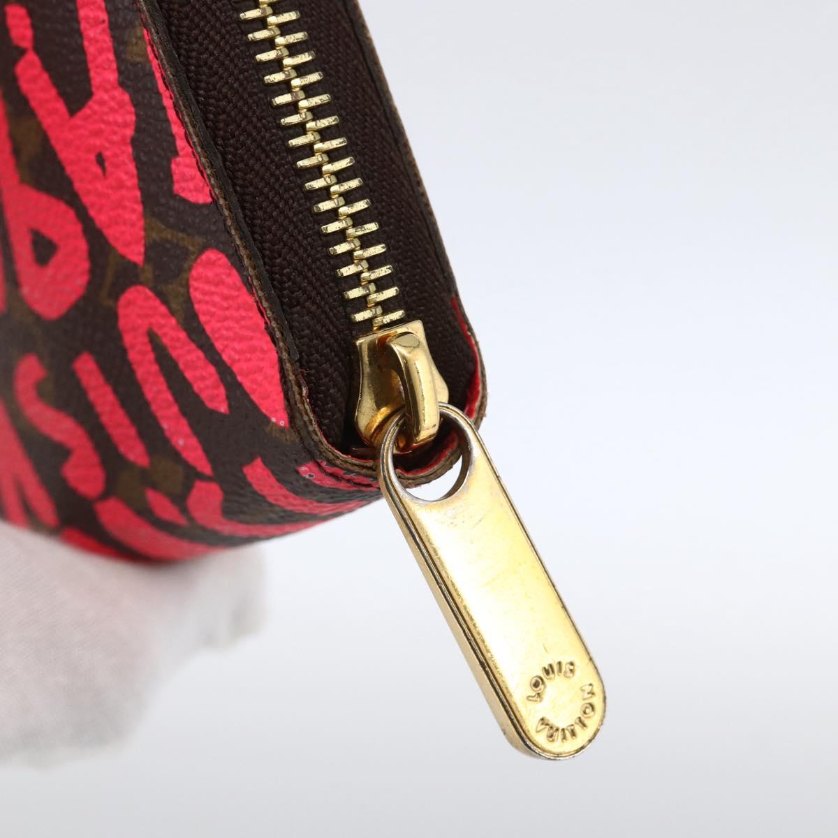 LOUIS VUITTON Monogram Graffiti Zippy Wallet Wallet Pink M93710