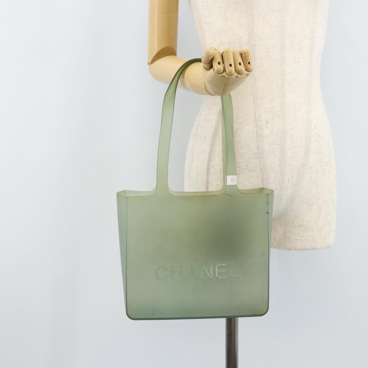 CHANEL トートバッグ シリコン素材 ライトグリーン CHANEL Tote Bag Rubber Green CC Auth LNZ300 | eBay