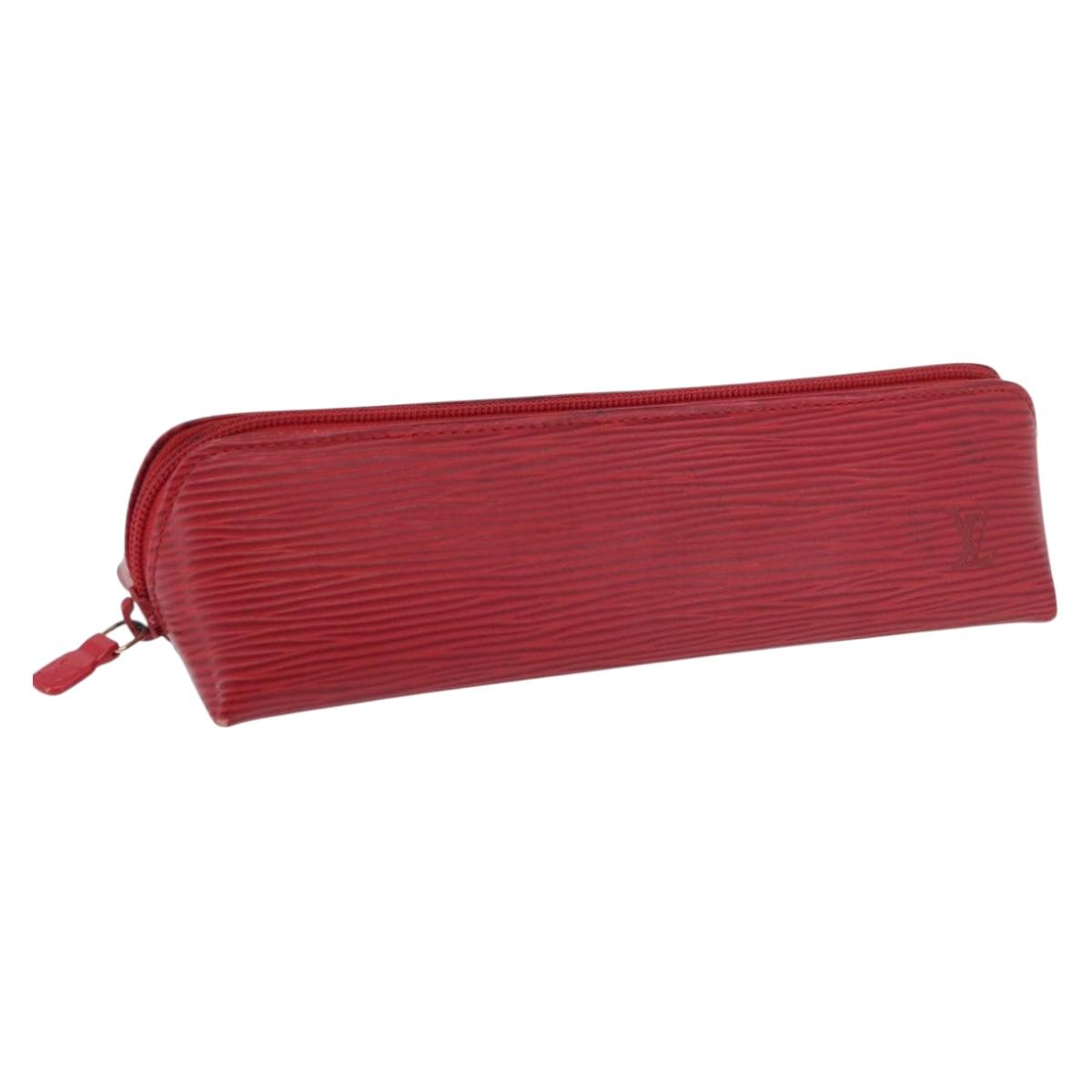 LOUIS VUITTON Epi Trousse Crayons Pen Case Red M56547 LV Auth