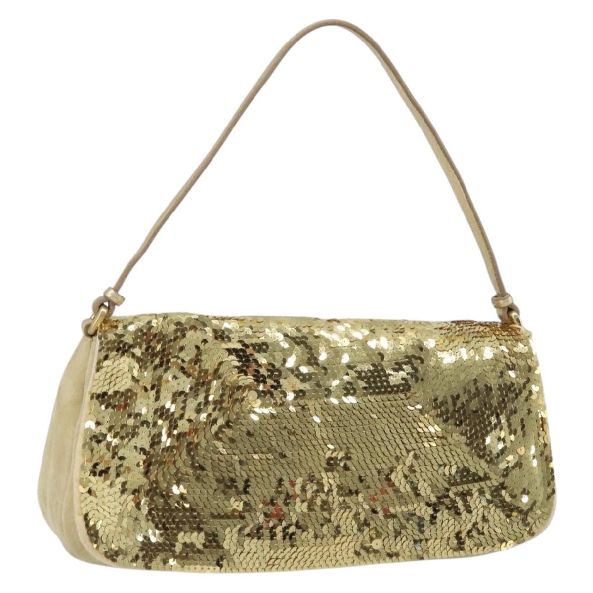 MIU MIU パーティーバッグ Miu Miu Shoulder Bag Sequin Gold Tone Auth LNZ632 | eBay