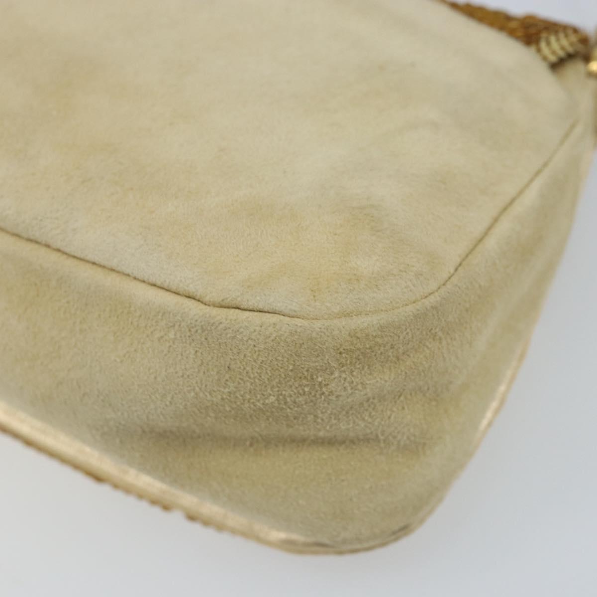Miu Miu Shoulder Bag Sequin Gold Tone Auth LNZ632 | eBay