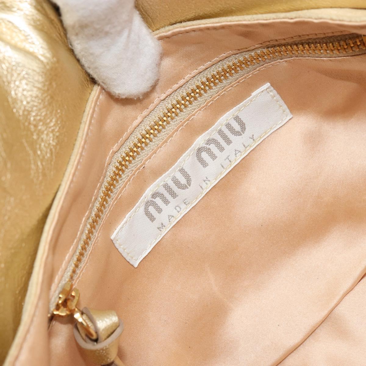Miu Miu Shoulder Bag Sequin Gold Tone Auth LNZ632 | eBay