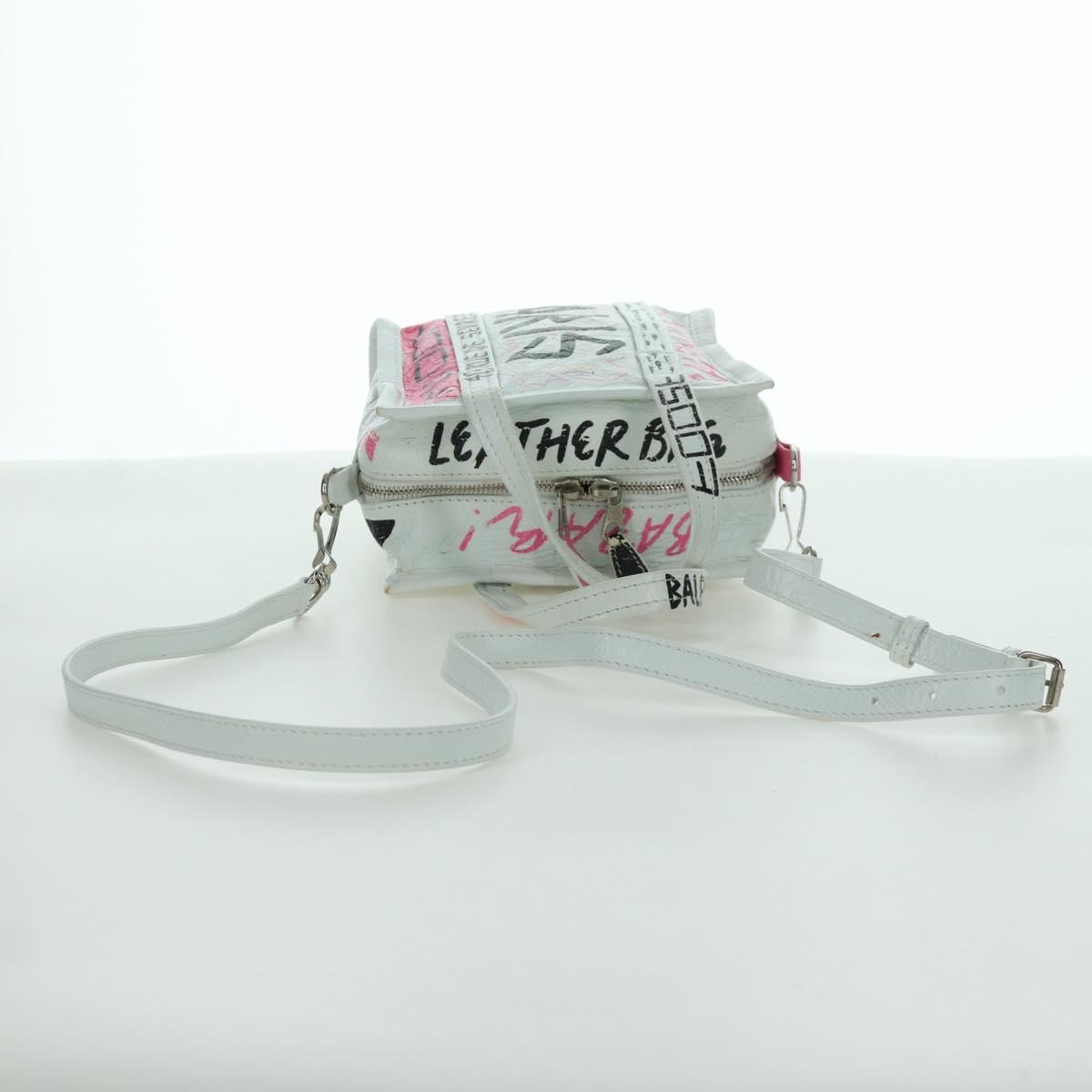 BALENCIAGA Graffiti Bazaar Shopper XXS Bag Leather 2way 513988