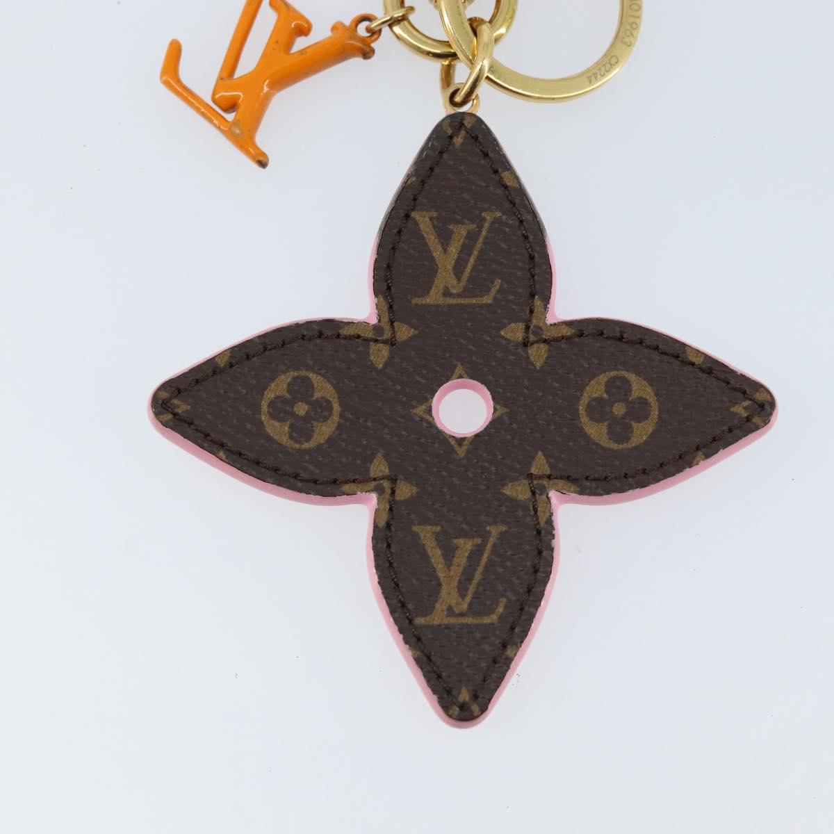 LOUIS VUITTON Monogram LV Pop Flower Bag Charm Pink M01963 Auth