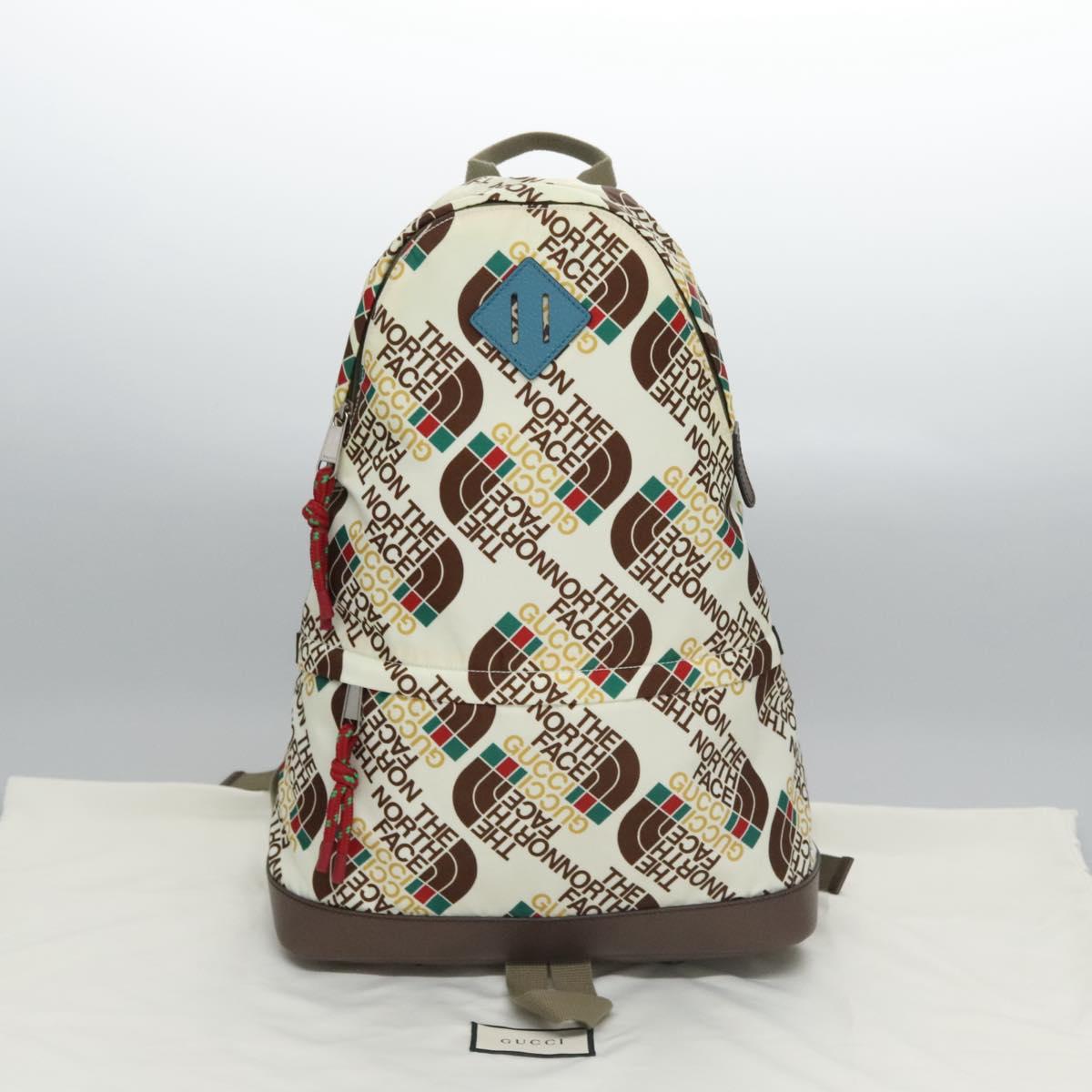 GUCCI GUCCI x THE NORTH FACE Backpack Nylon Cream 650288  display picture 3