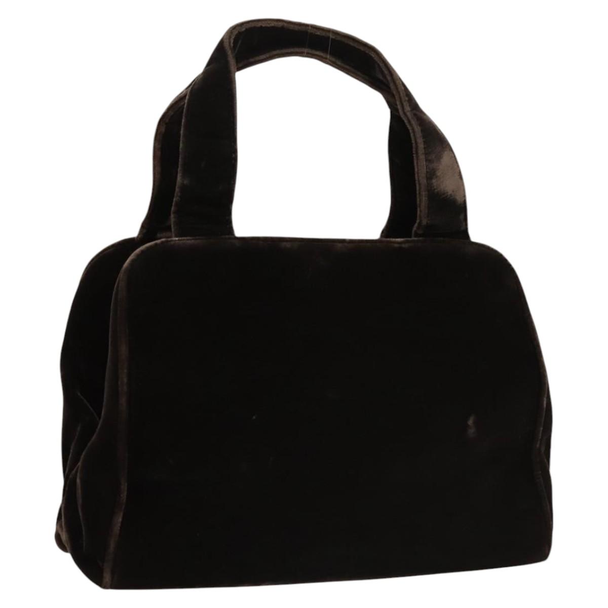 PRADA Hand Bag Velor Dark Brown Auth MY263 | eBay PRADA Hand Bag Velor Dark Brown Auth MY263 | eBay