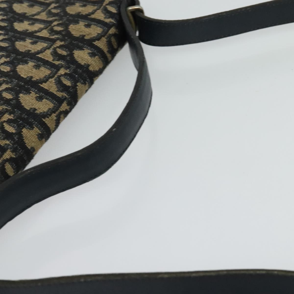 Christian Dior Trotter Canvas Shoulder Bag Navy Auth MY396 | eBay