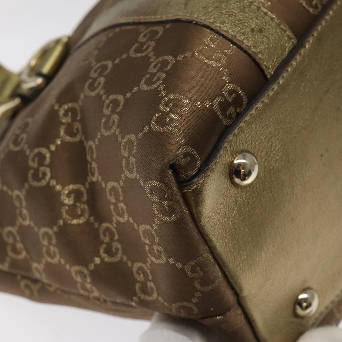 GUCCI GG Canvas Tote Bag Brown Gold 141470 Auth MY406 | eBay