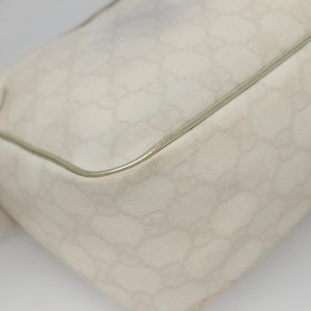 GUCCI GG Supreme Shoulder Bag PVC White Gold 190258 Auth SW1471 | eBay