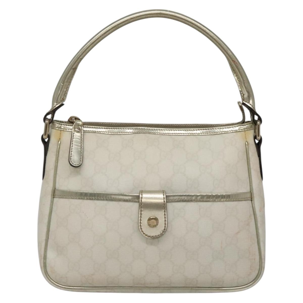 GUCCI GG Supreme Shoulder Bag PVC White Gold 190258 Auth SW1471 | eBay