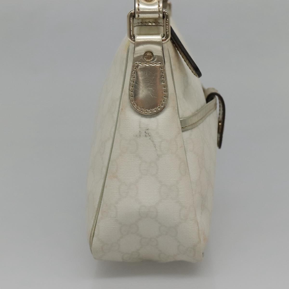 GUCCI GG Supreme Shoulder Bag PVC White Gold 190258 Auth SW1471 | eBay