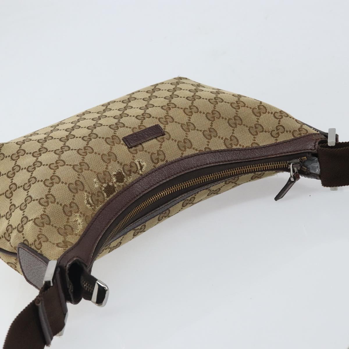 GUCCI GG Canvas Shoulder Bag Beige Gold 181092 Auth SW2067 | eBay