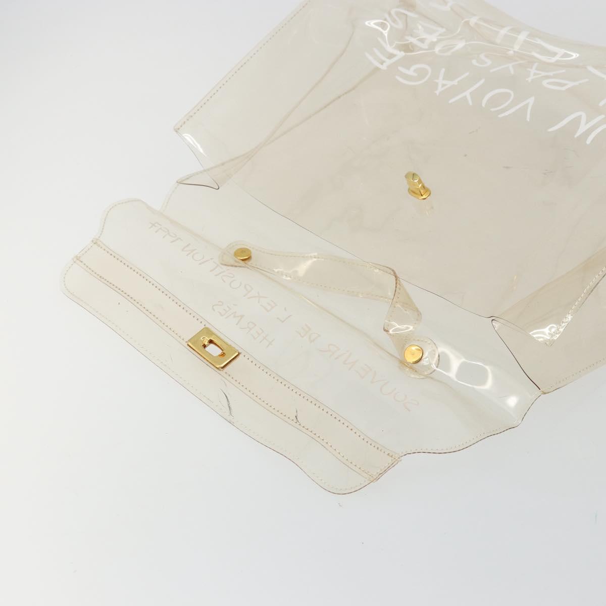 HERMES Vinyl Kelly Hand Bag Vinyl Clear Auth YKZ1593 | eBay