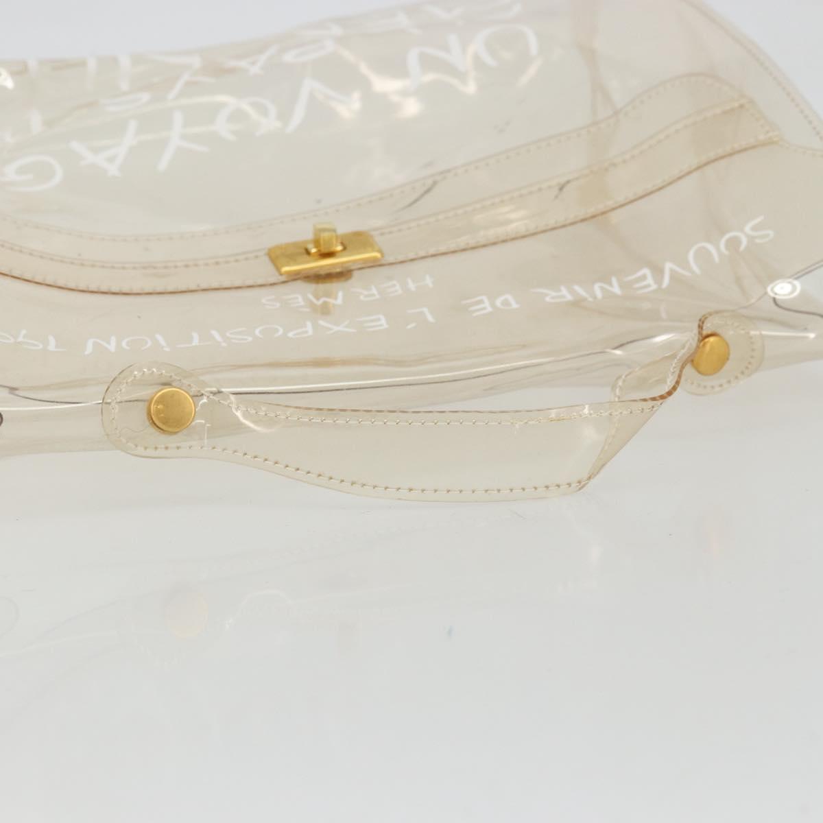 HERMES Vinyl Kelly Hand Bag Vinyl Clear Auth YKZ1593 | eBay
