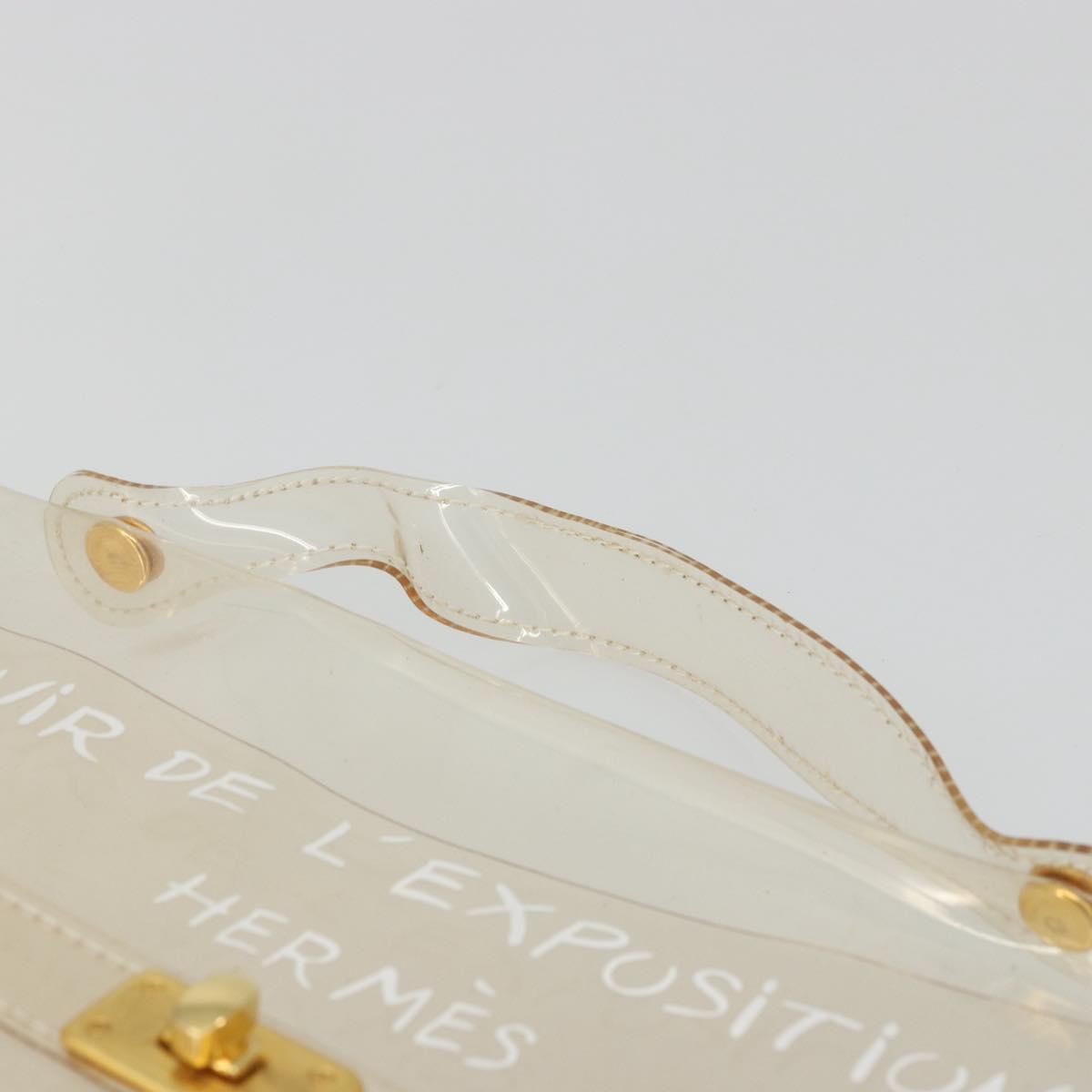 HERMES Vinyl Kelly Hand Bag Vinyl Clear Auth YKZ1593 | eBay