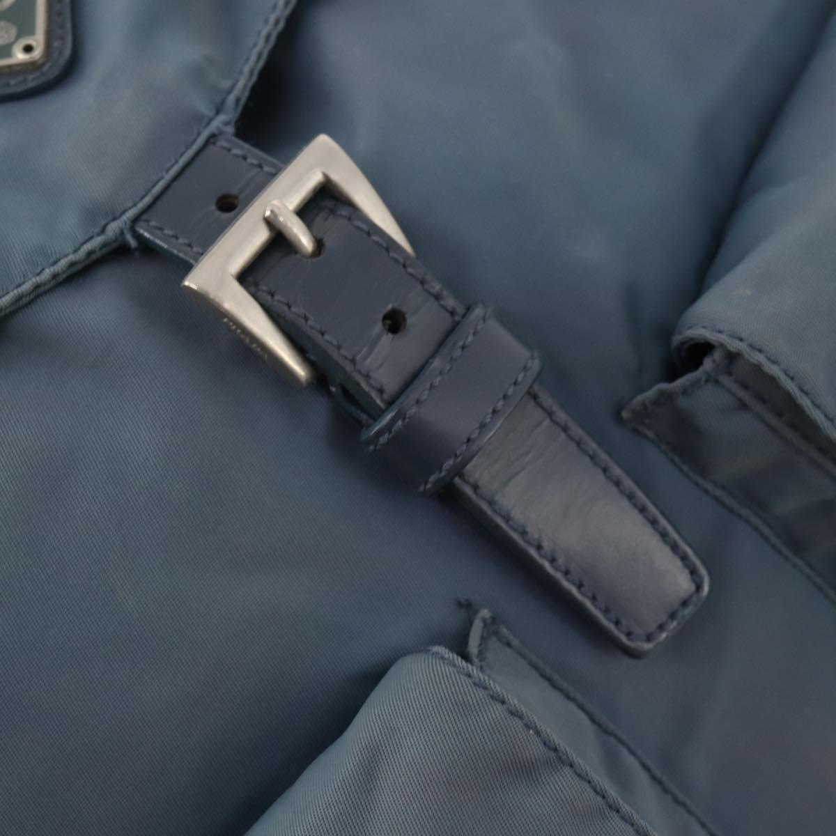 PRADA Backpack Nylon Blue Silver Auth YKZ354 | eBay display picture 2