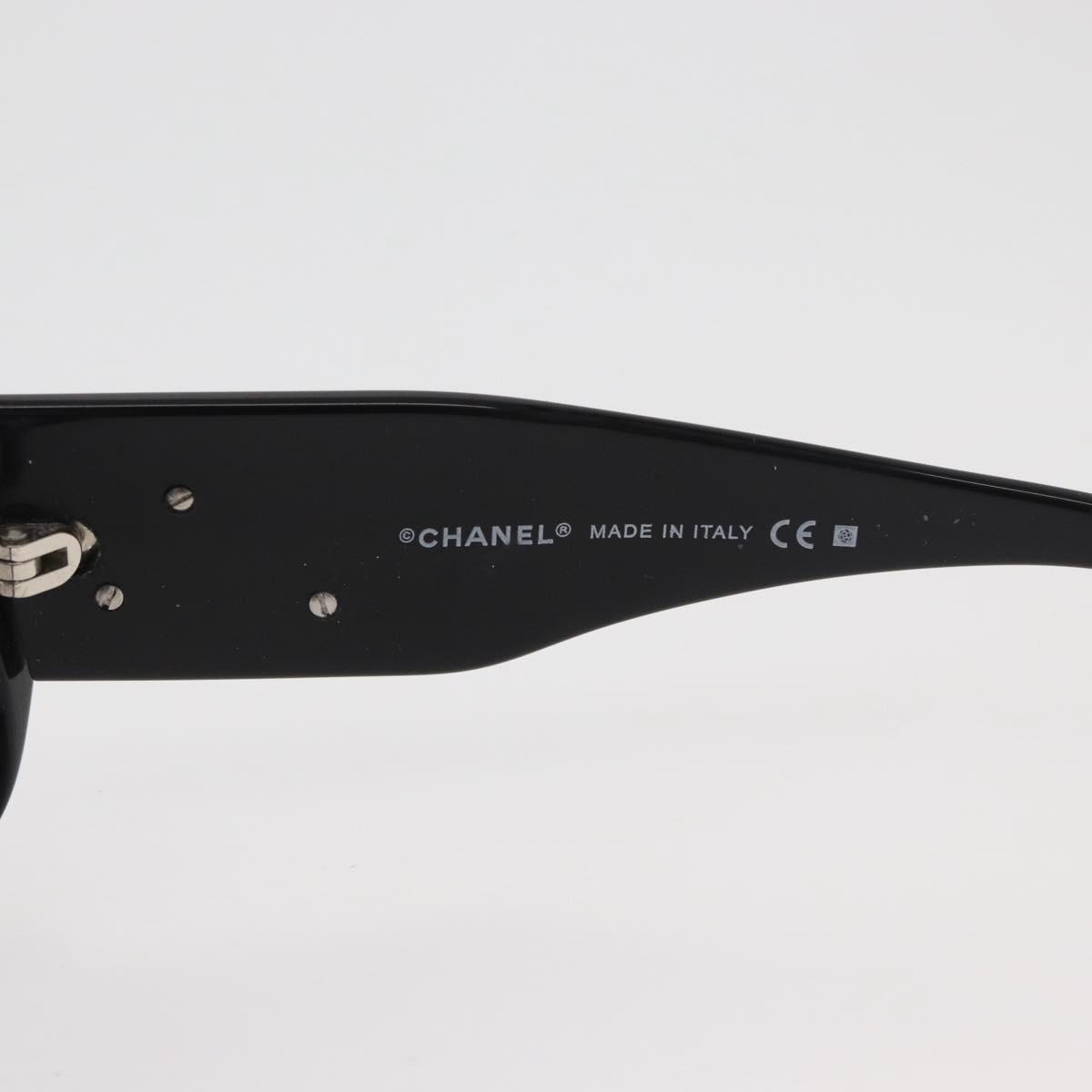 CHANEL Camelia Sunglasses plastic White Black 5113 CC Auth 