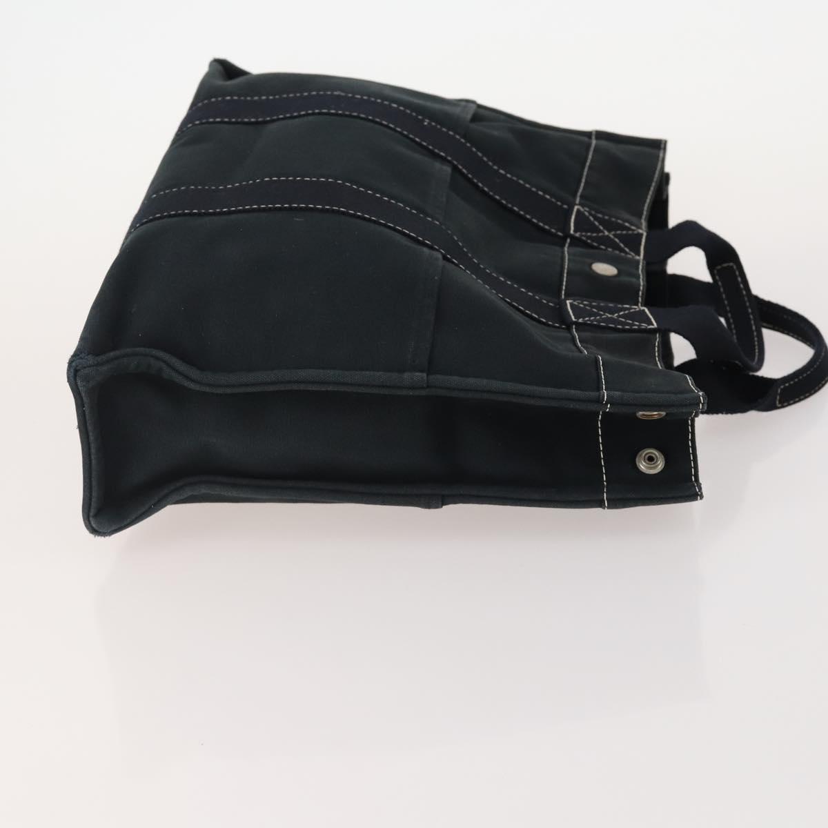 HERMES Fourre Tout Hand Bag Canvas 4 Set White Black Red Auth