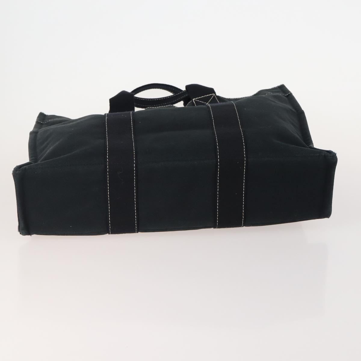 HERMES Fourre Tout Hand Bag Canvas 4 Set White Black Red Auth