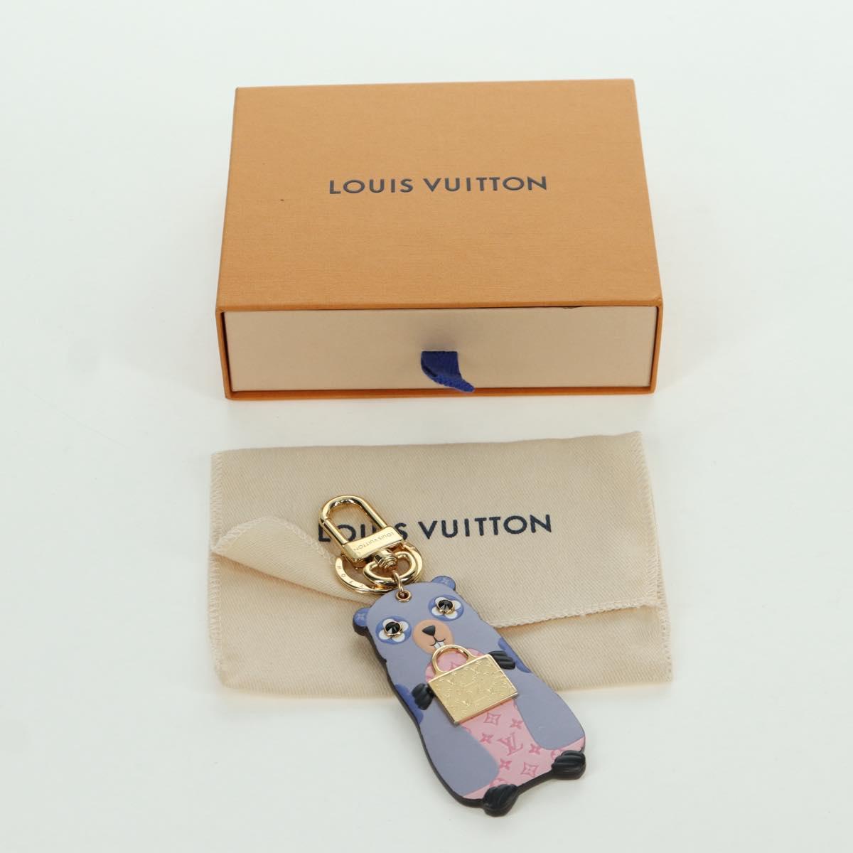 LOUIS VUITTON Monogram LV Marmot Charm Purple M01350 LV Auth