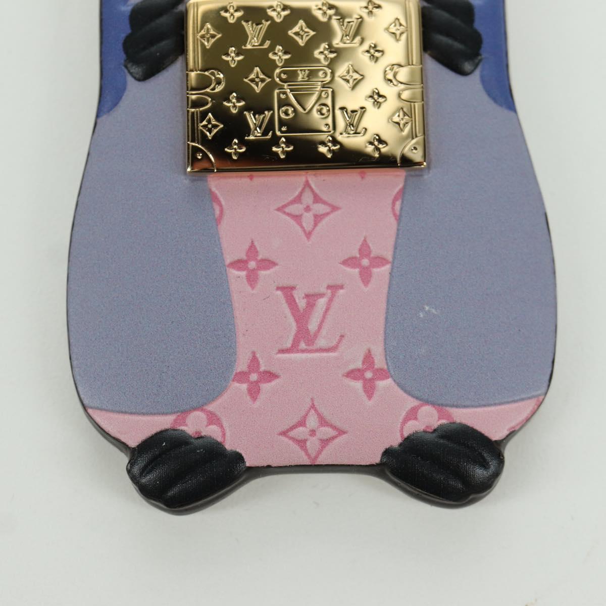 LOUIS VUITTON Monogram LV Marmot Charm Purple M01350 LV Auth