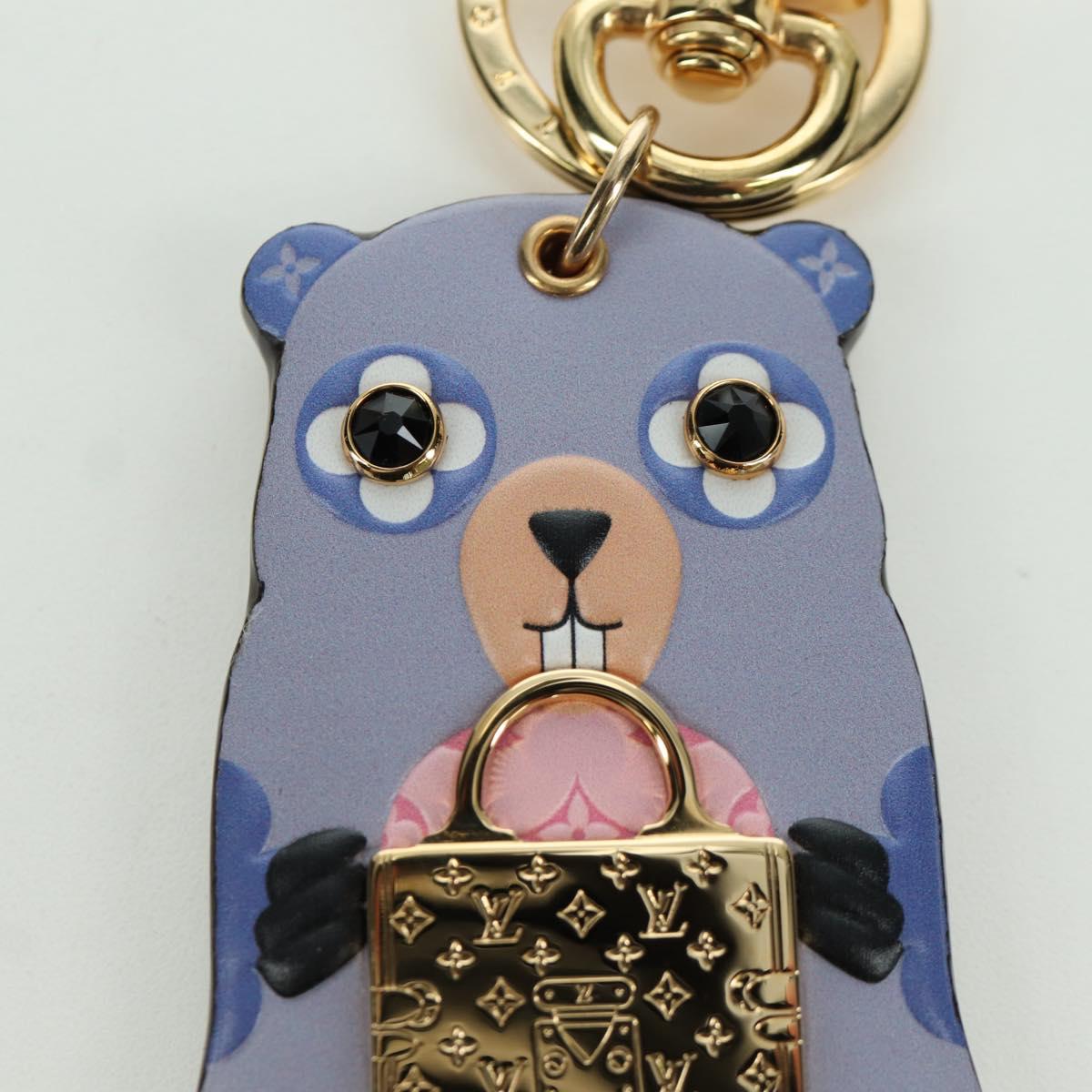 Louis Vuitton モノグラム キーホルダー LOUIS VUITTON Monogram LV Marmot Charm Purple M01350 LV Auth