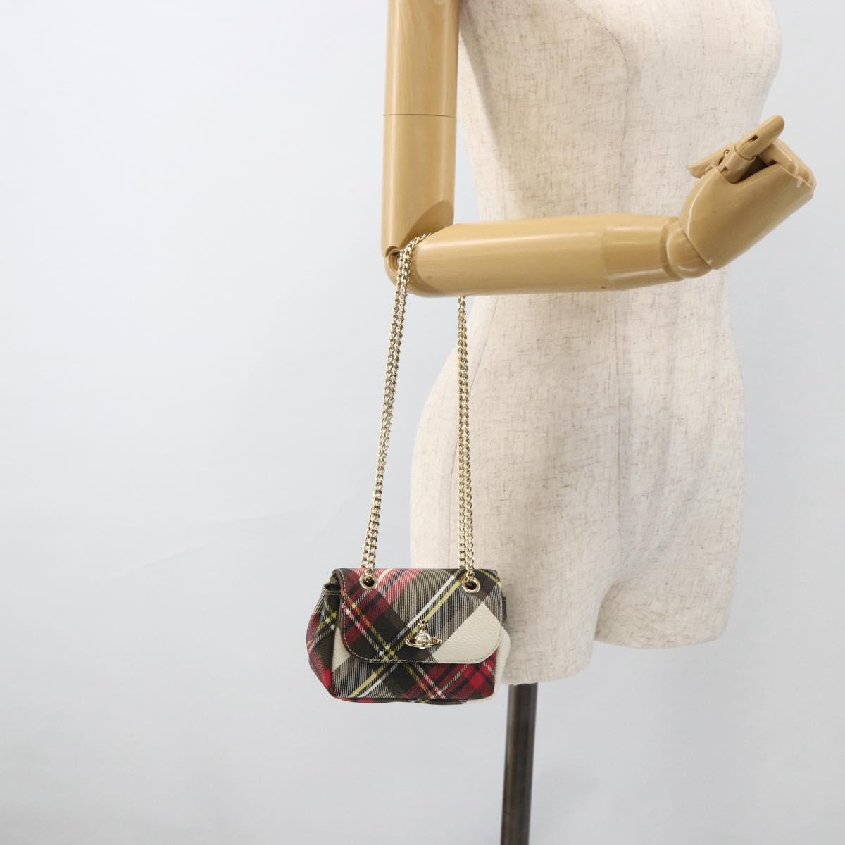 viviennewestwood バック Vivienne Westwood Chain Shoulder Bag PVC Leather Pink Gold Auth