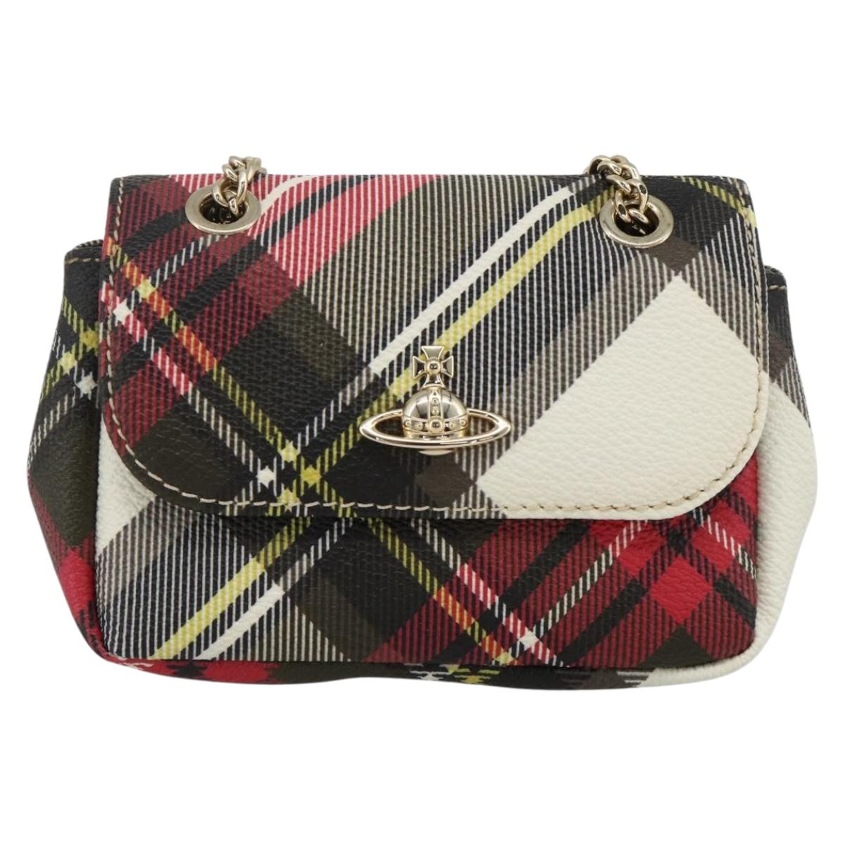 Vivienne Westwood Chain Shoulder Bag PVC Leather Pink Gold Auth