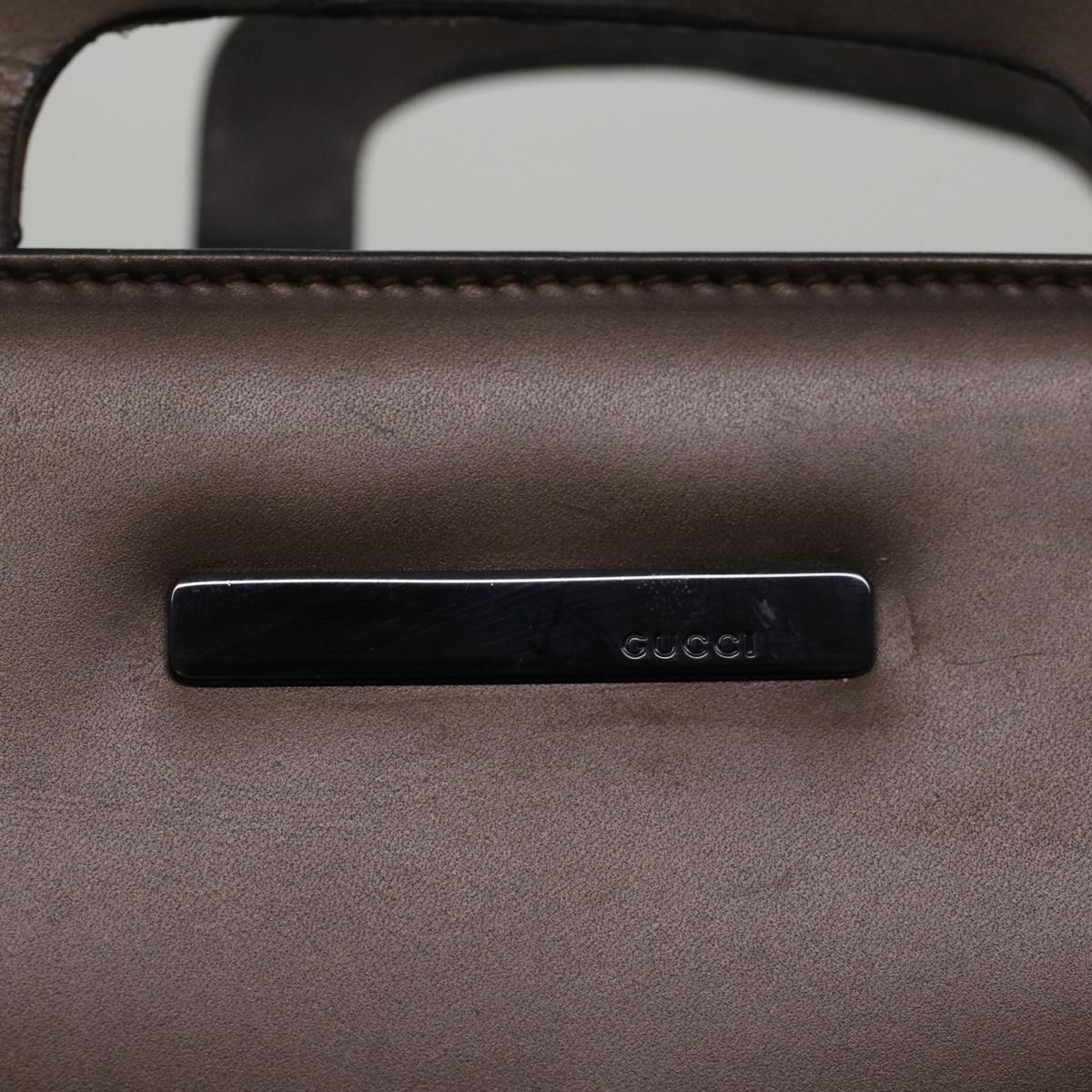 GUCCI Hand Bag Leather 2way Brown 001 2058 1853 6 Auth