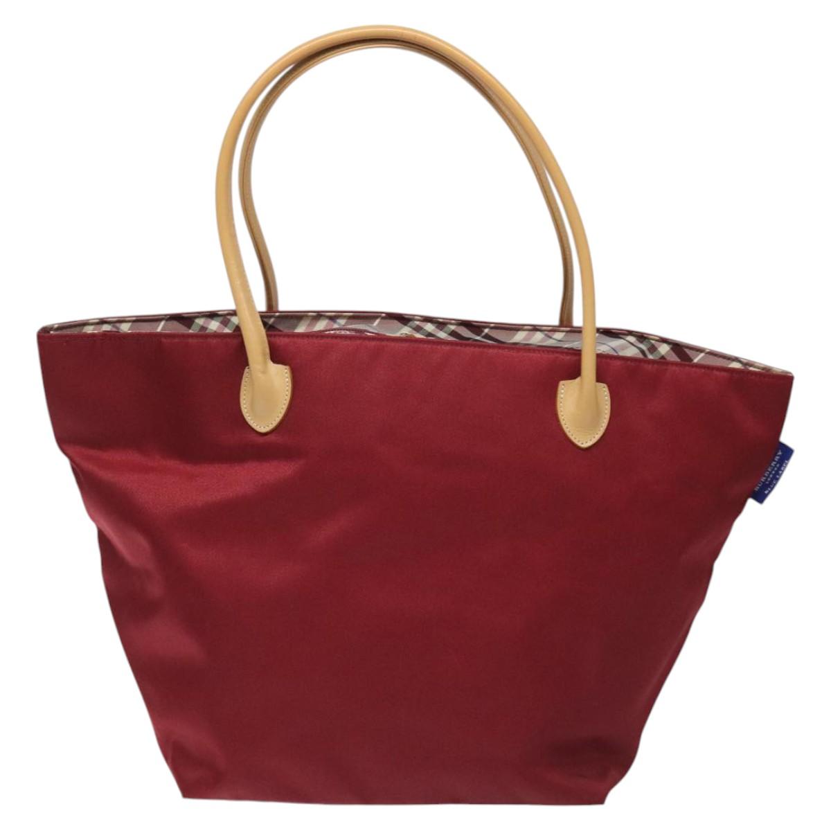 BURBERRY Blue Label Tote Bag Nylon Red Auth ac3539 | eBay