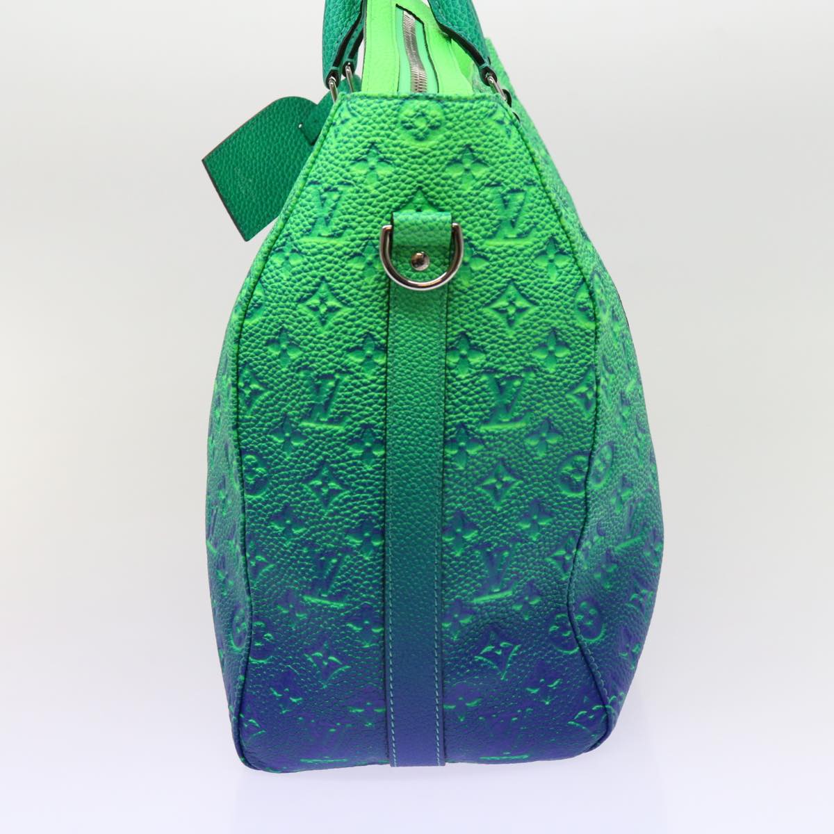 LOUIS VUITTON Monogram Illusion Keepall Tote Bag Neon Green