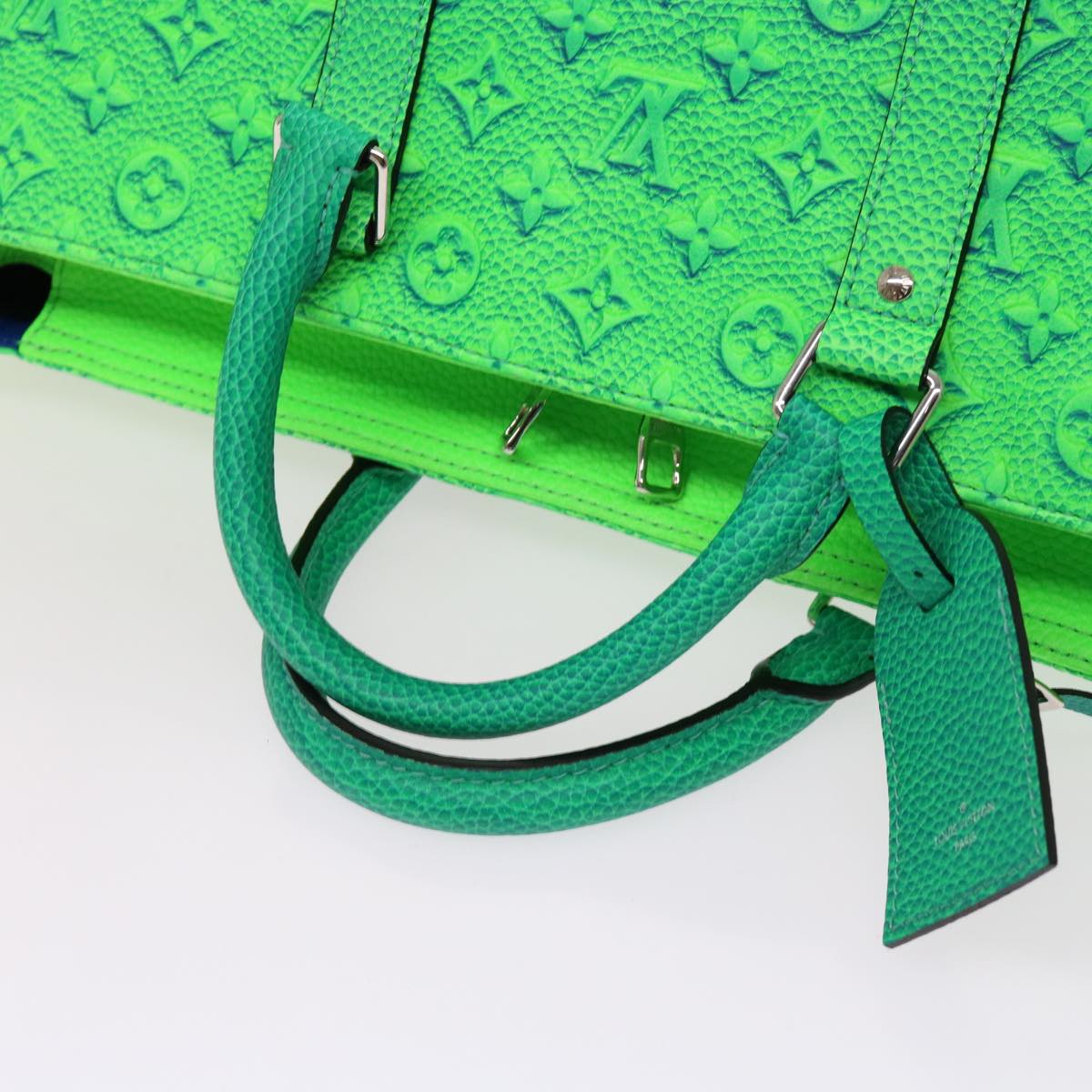 LOUIS VUITTON Monogram Illusion Keepall Tote Bag Neon Green LOUIS VUITTON Monogram Illusion Keepall Tote Bag Neon Green