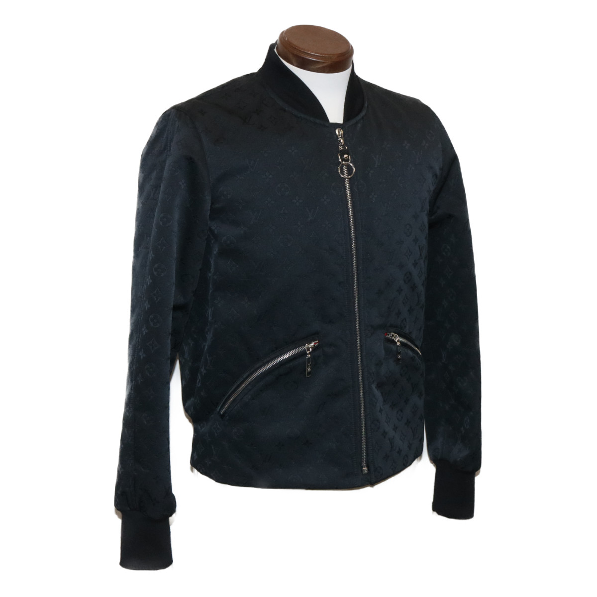 LOUIS VUITTON Monogram Jacket Nylon 38 Japan Limited Black Red LV