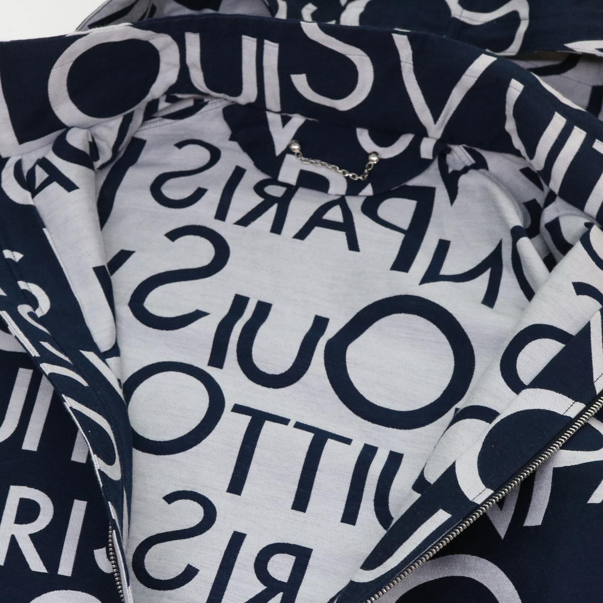 LOUIS VUITTON Hoodie Galaxy Packable Logo Jacket 19SS Navy White