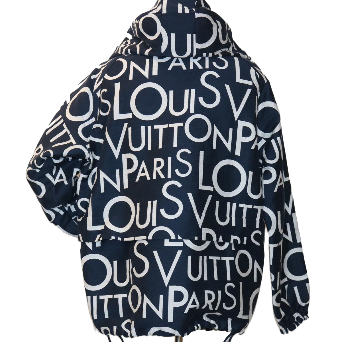 LOUIS VUITTON Hoodie Galaxy Packable Logo Jacket 19SS Navy White