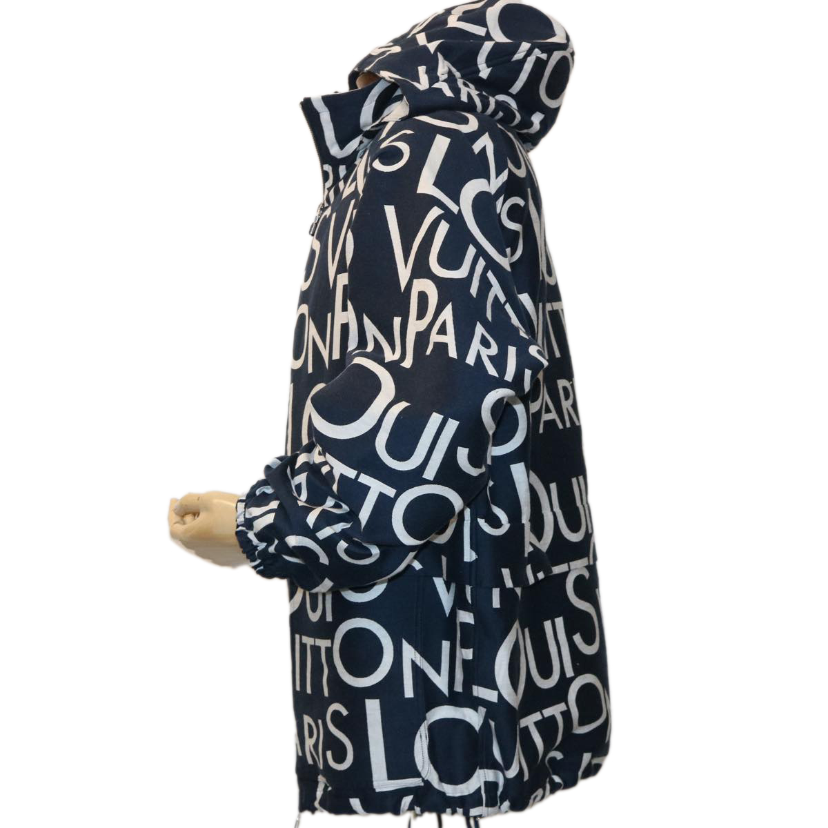 LOUIS VUITTON Hoodie Galaxy Packable Logo Jacket 19SS Navy White