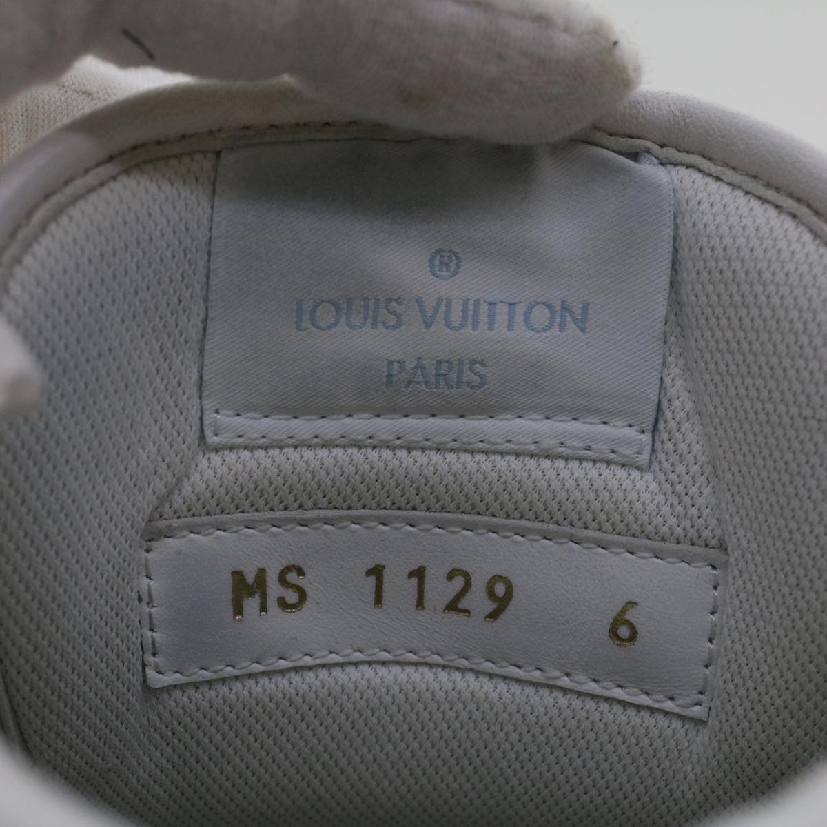 LOUIS VUITTON Monogram Rivoli Line High Top Sneakers Leather