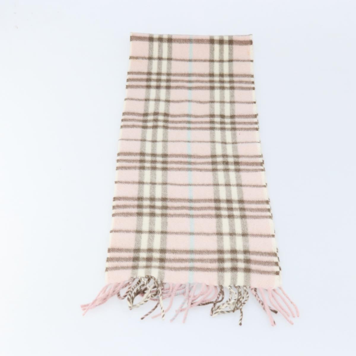 BURBERRY Nova Check Scarf Cashmere Pink Auth am10990 | eBay