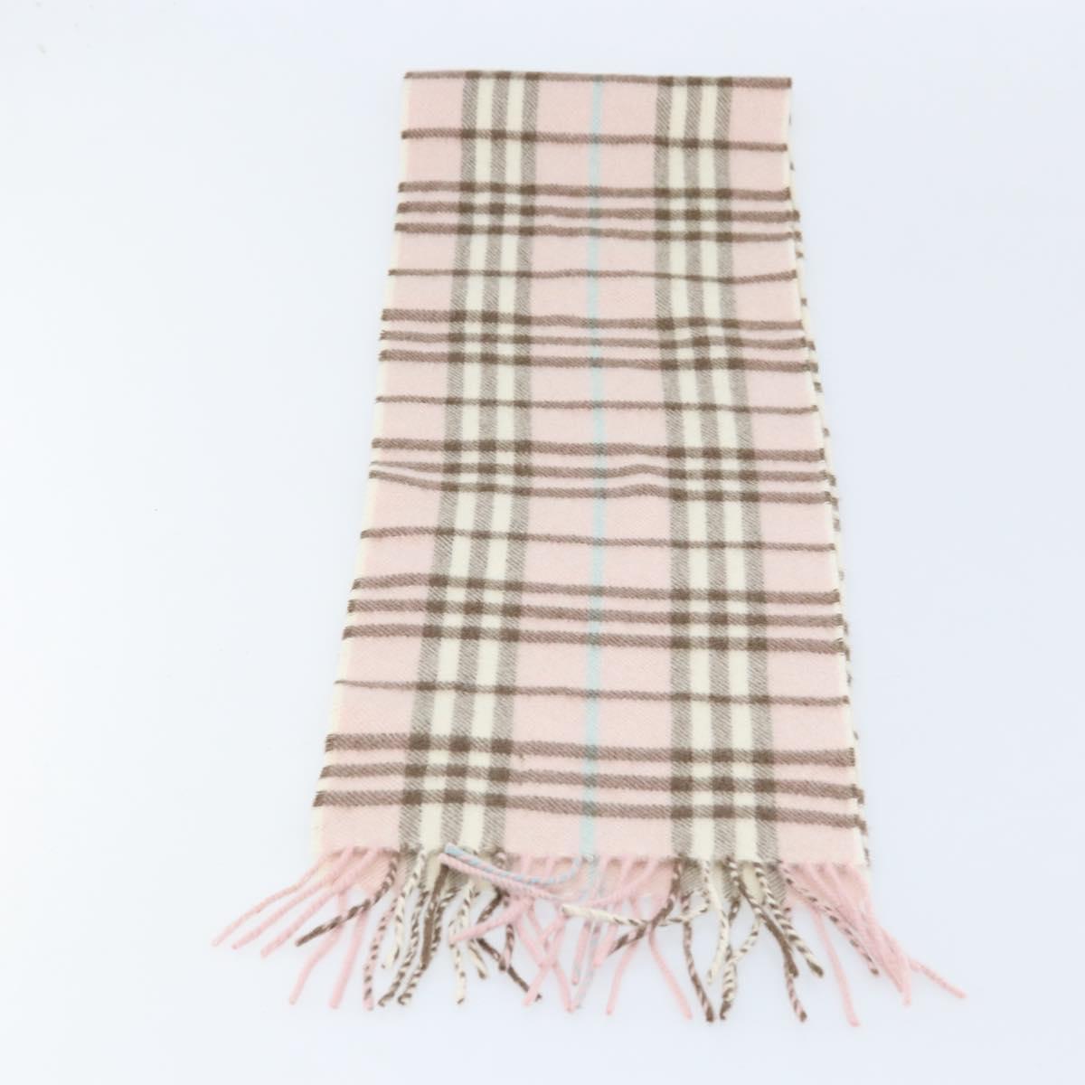 小物 Burberrys CASHMERE100% Novacheck scarf BURBERRY Nova Check Scarf Cashmere Pink Auth am10990 | eBay