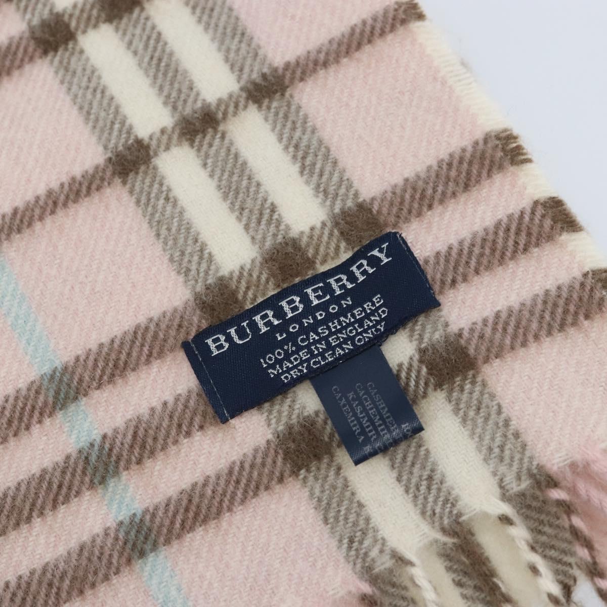 BURBERRY Nova Check Scarf Cashmere Pink Auth am10990 | eBay