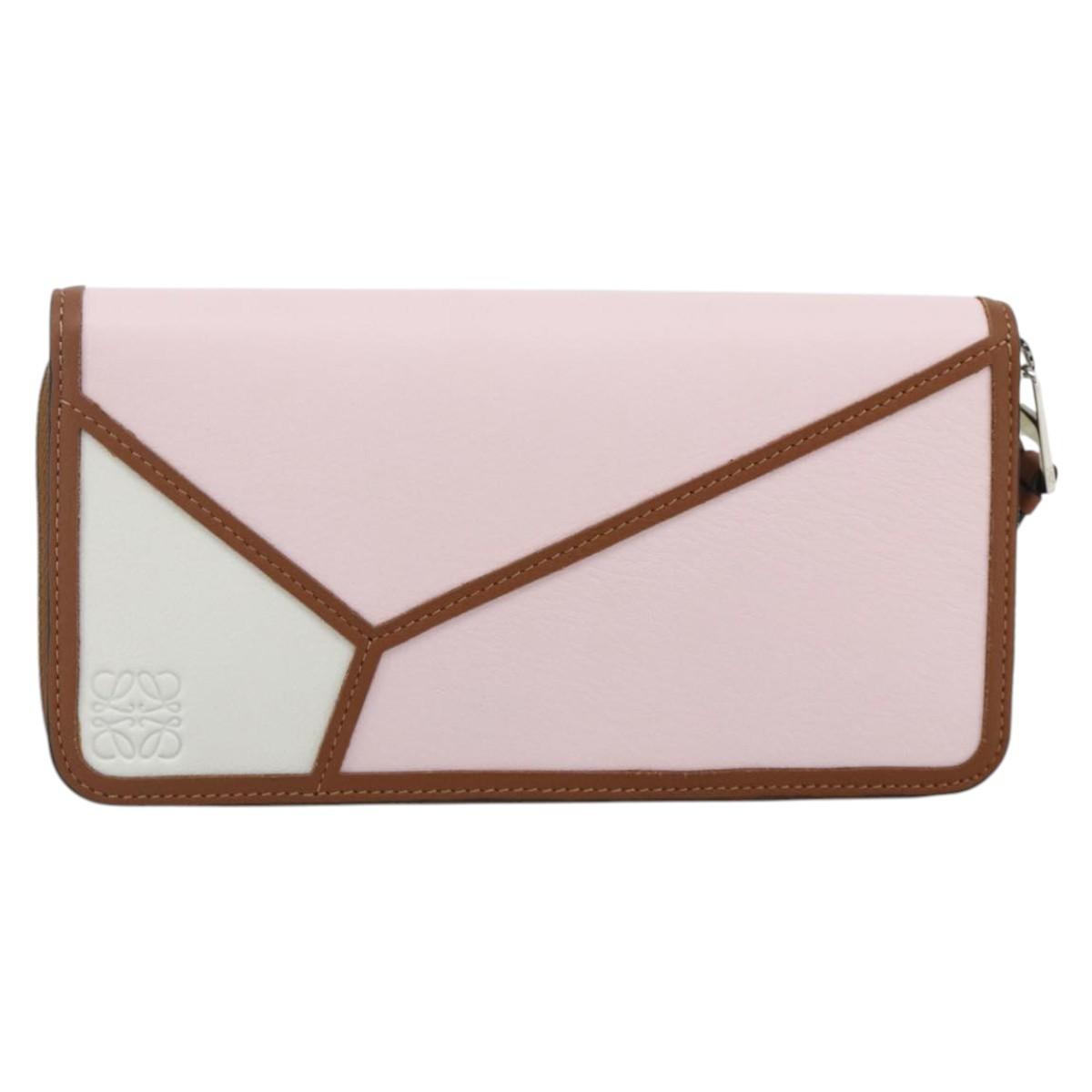 LOEWE 財布 LOEWE Puzzle Zip-Up Round Wallet Leather Multicolor Silver 122N30X