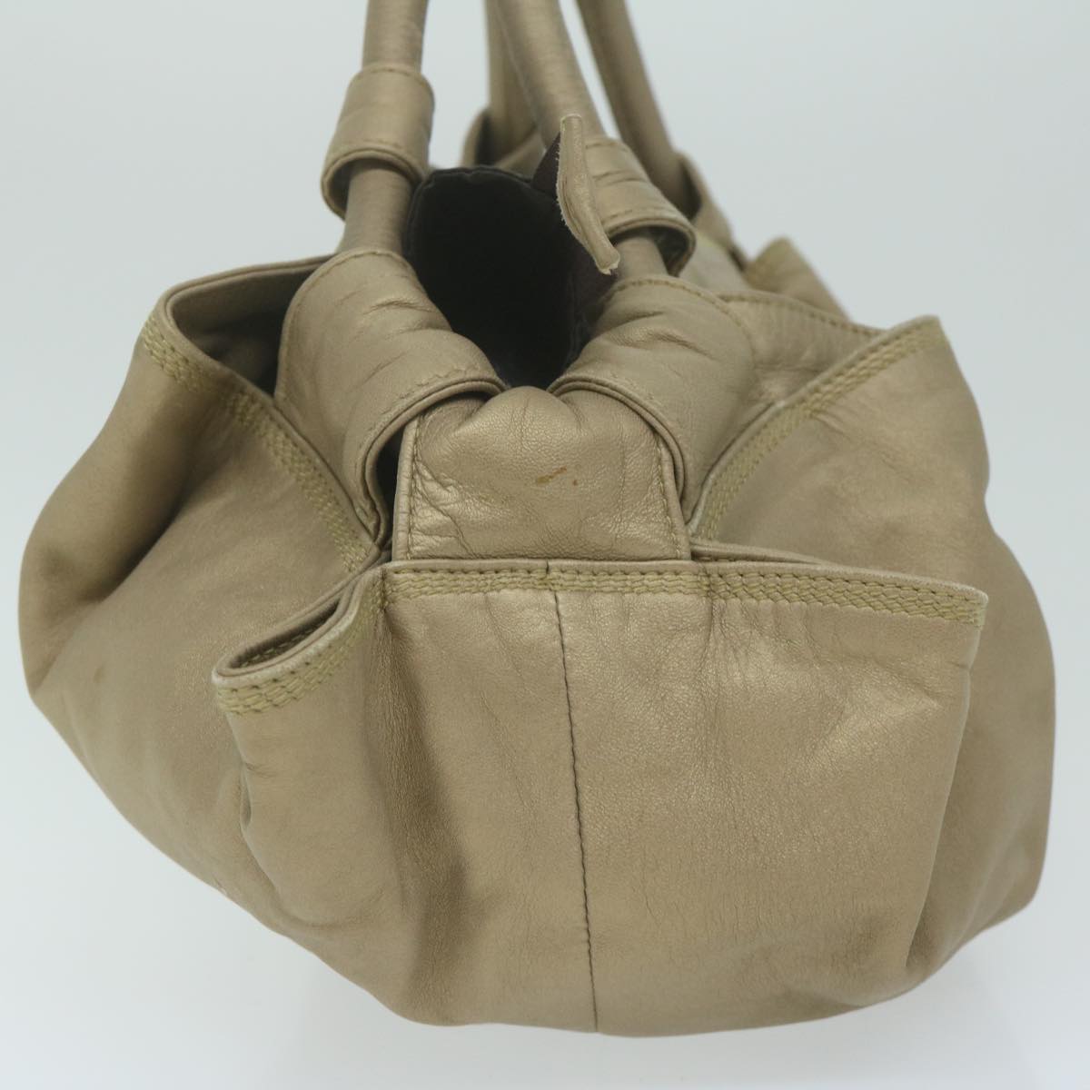 LOEWE Hand Bag Leather Gold Tone Auth am5430 | eBay