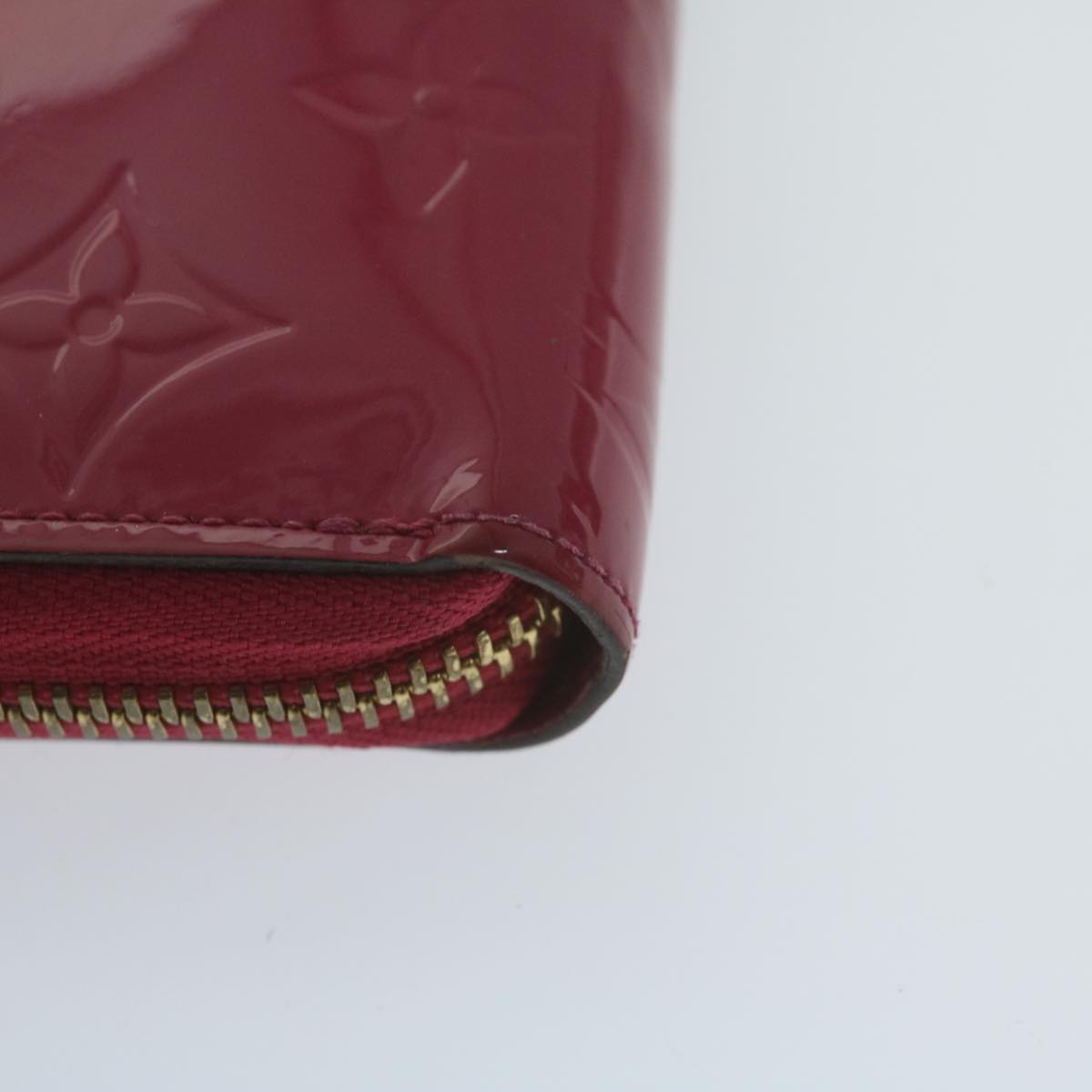 LOUIS VUITTON Monogram Vernis Zippy Wallet Pink M93058 LV
