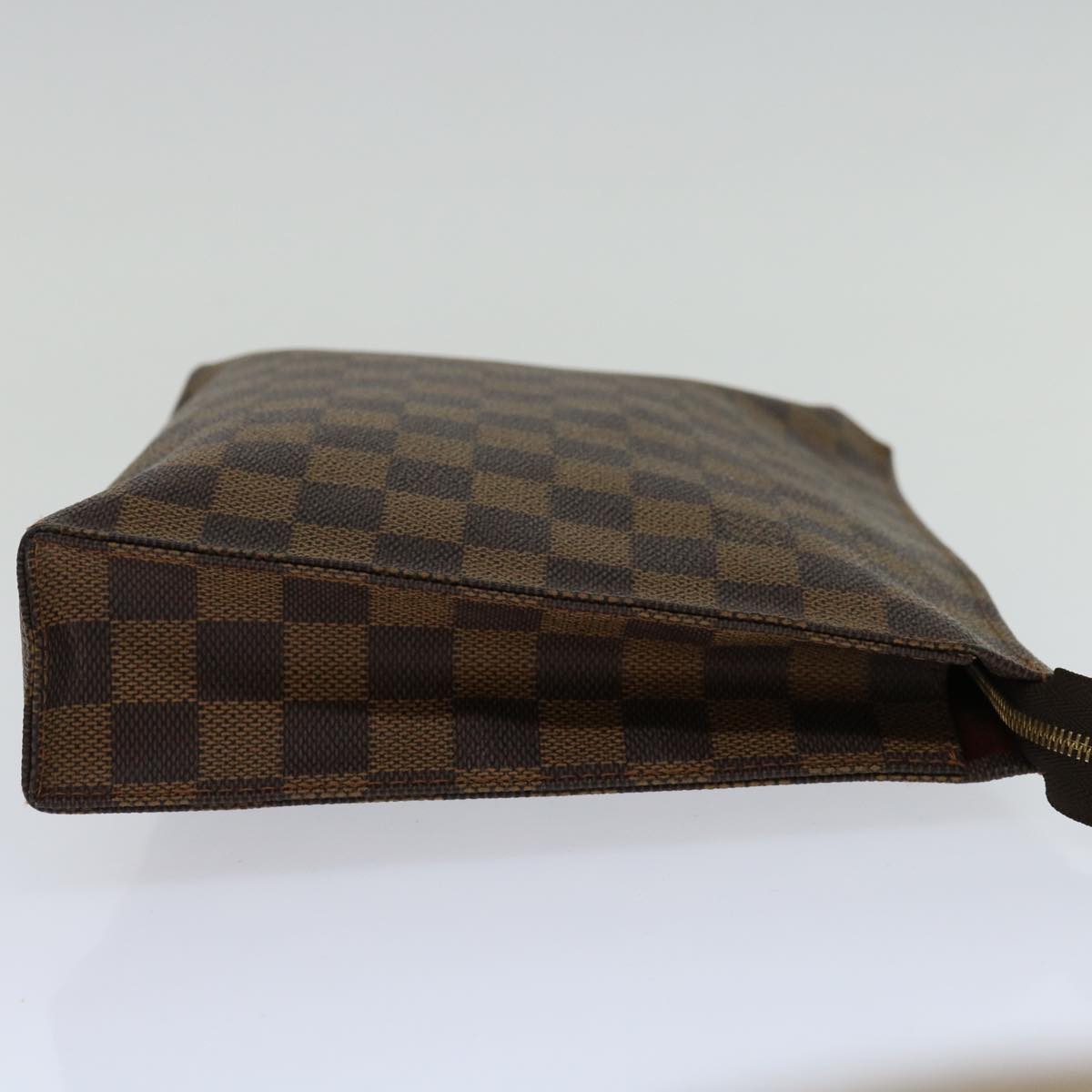 LOUIS VUITTON Damier Ebene Poche Toilette 26 Pouch N47543 LV Auth