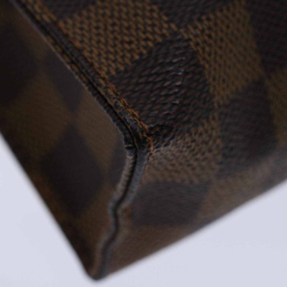 LOUIS VUITTON Damier Ebene Poche Toilette 26 Pouch N47543 LV Auth