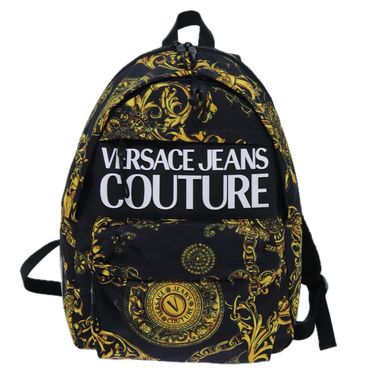 Gianni Versace Backpack Nylon Black Yellow Auth am6058 | eBay