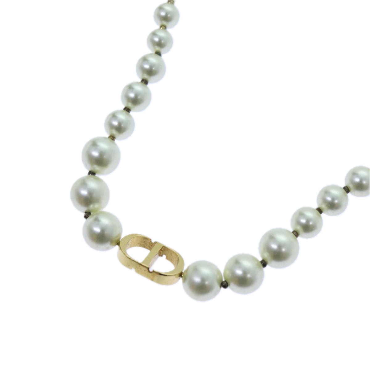 Christian Dior Pearl Necklace metal White Auth am6079 | eBay