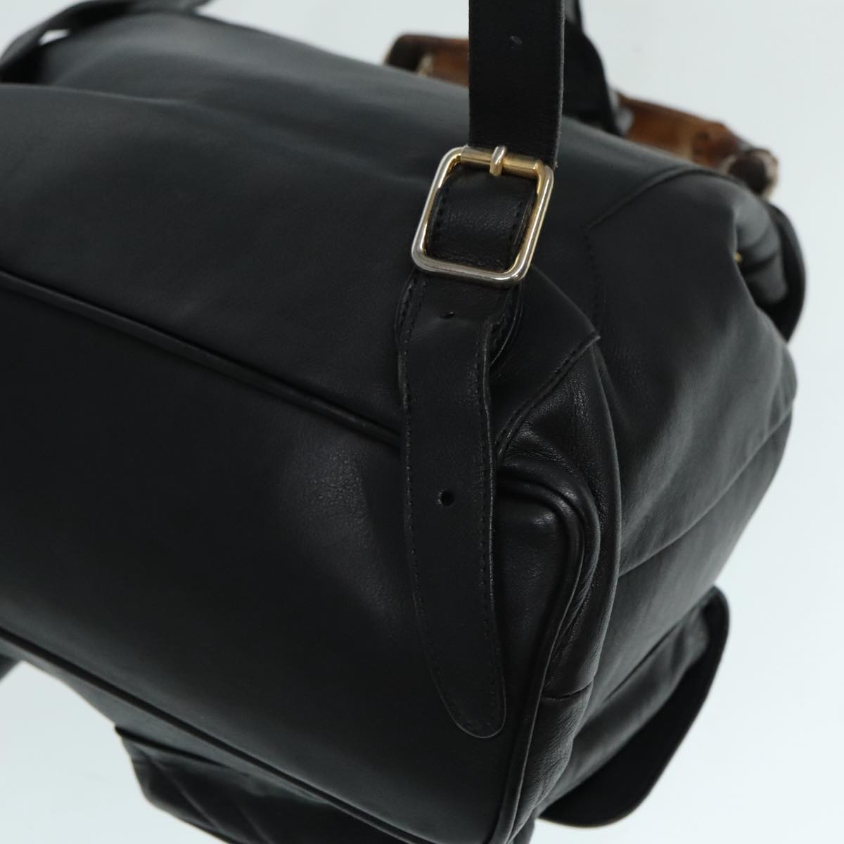 GUCCI Bamboo Backpack Leather Black Gold 003 2058 0016 Auth ka588 GUCCI Bamboo Backpack Leather Black Gold 003 2058 0016 Auth  main image 3